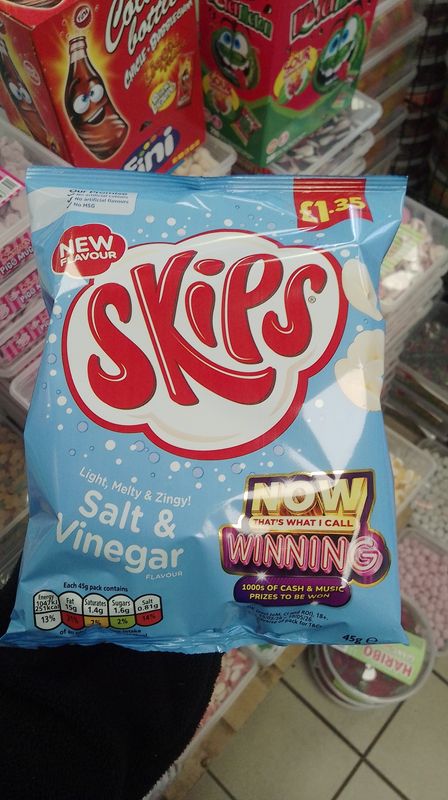 KP Skips Salt &amp; Vinegar Single Bag