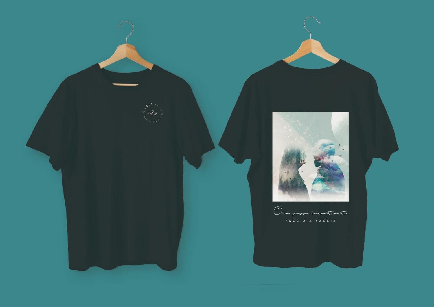 T-Shirt &quot;Faccia a Faccia&quot; 
Black