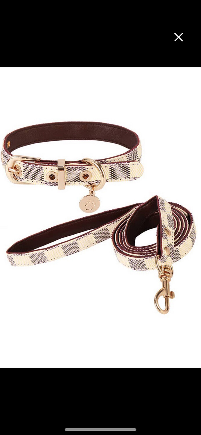 Louis Vuitton Replica Dog Collar And Leash