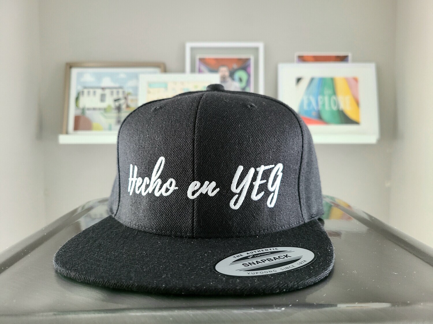 Embroidered Hecho En YEG Snapback (Black)