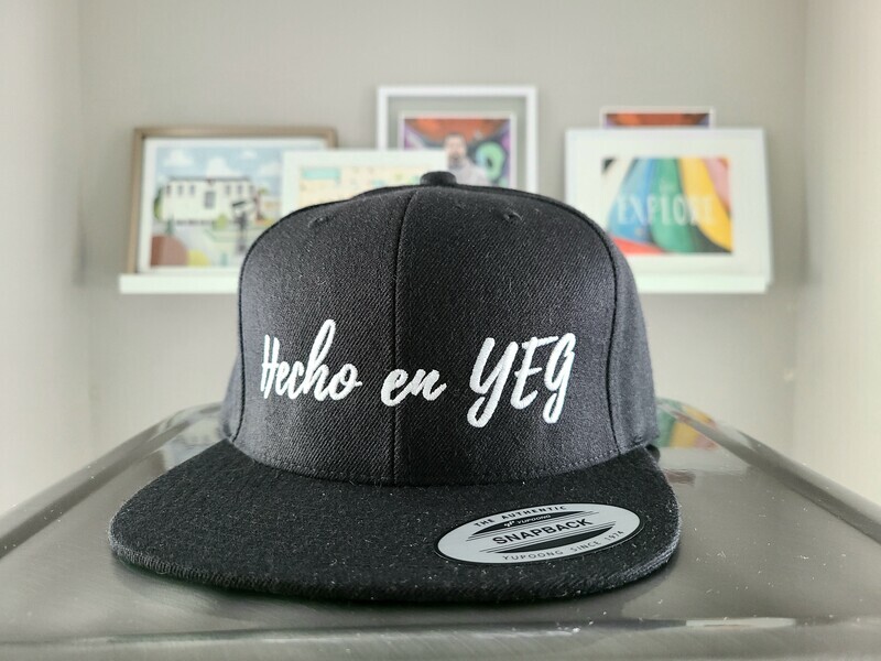 Embroidered Hecho En YEG Snapback (Black)