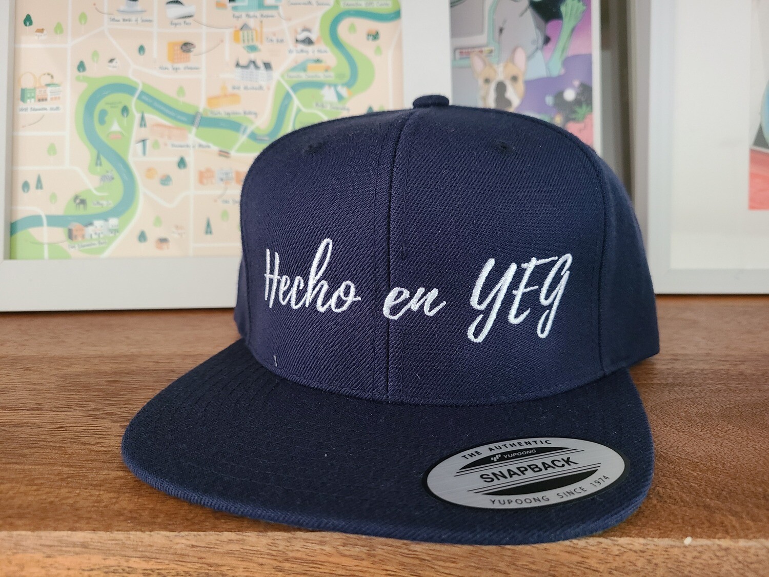 Embroidered Hecho En YEG Snapback (Navy)