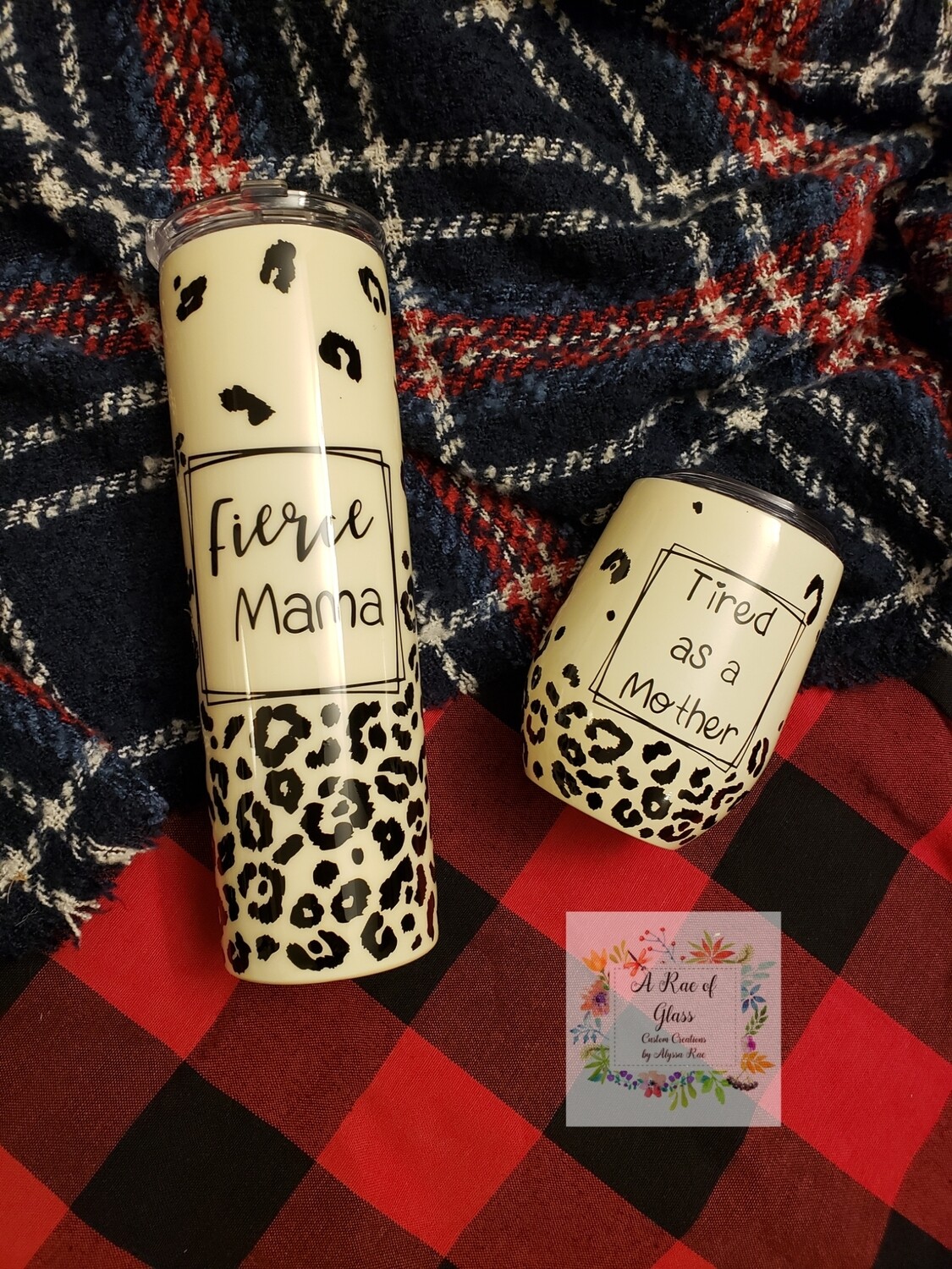 Leopard print tumbler 