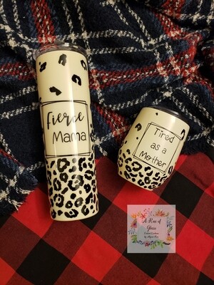 Leopard print tumbler 