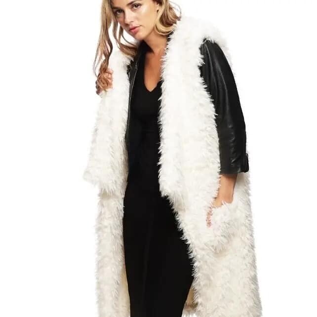 Faux fur vest with pockets Clearance