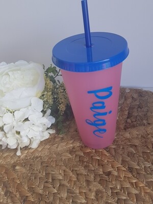 CCKC - Pink with Blue lid and Straw