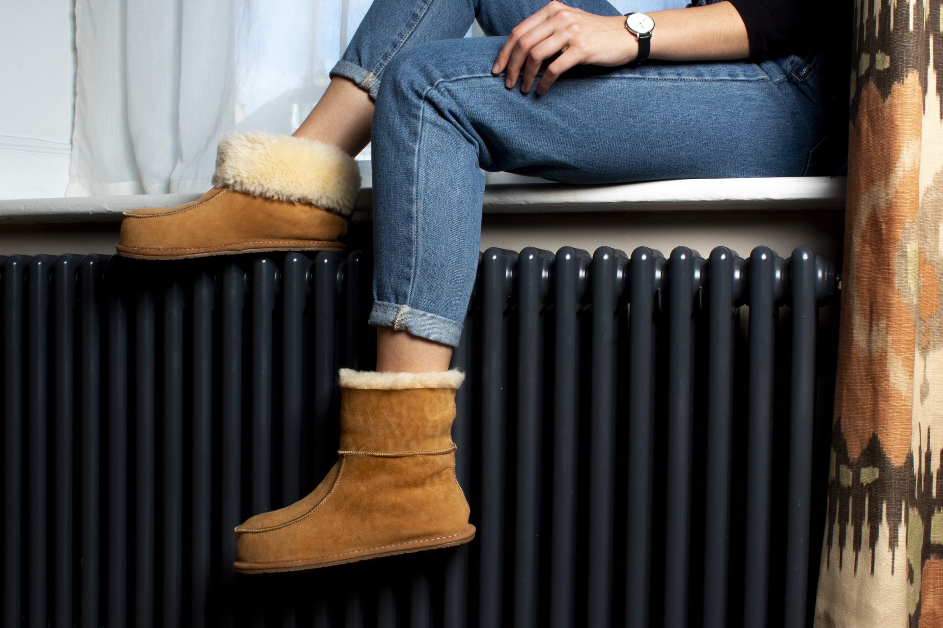 Womens Bootee Beige Slippers