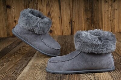 Womens Bootee Grey Slippers