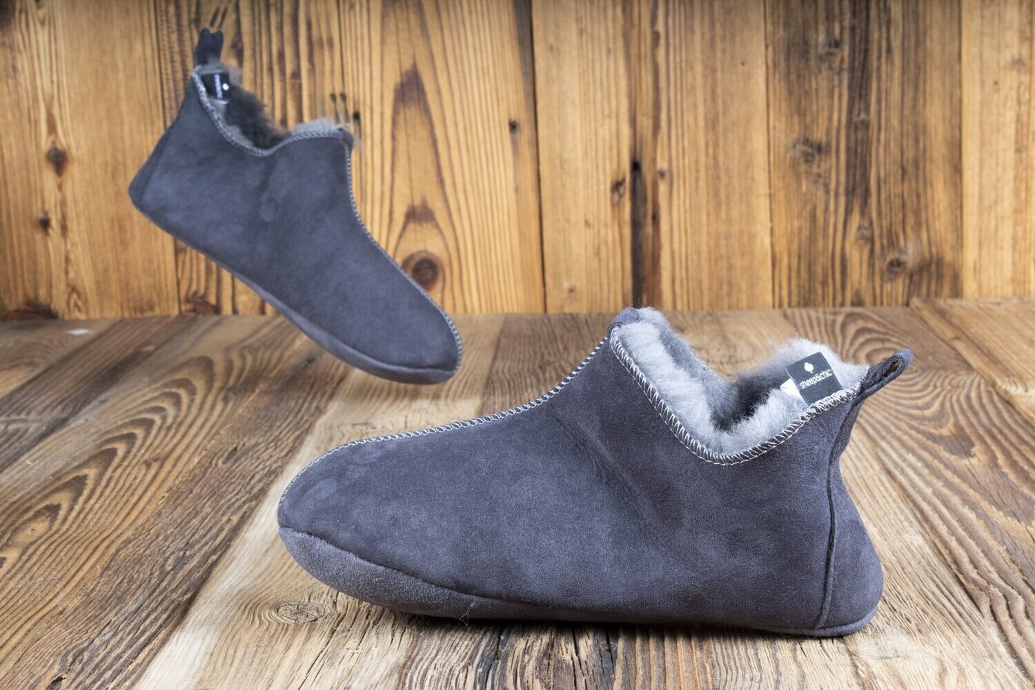 Womens Elf Grey Slippers