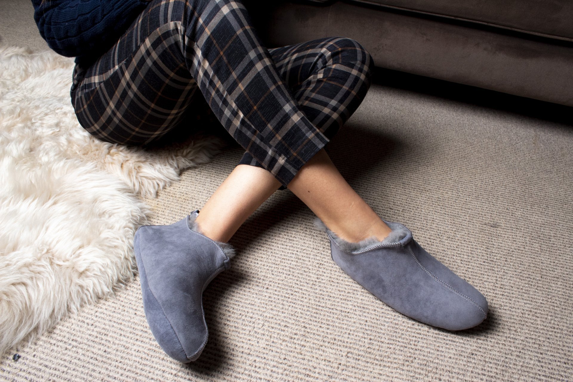 Womens Elf Grey Slippers