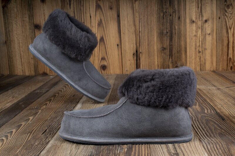 Mens Bootee Grey Slippers