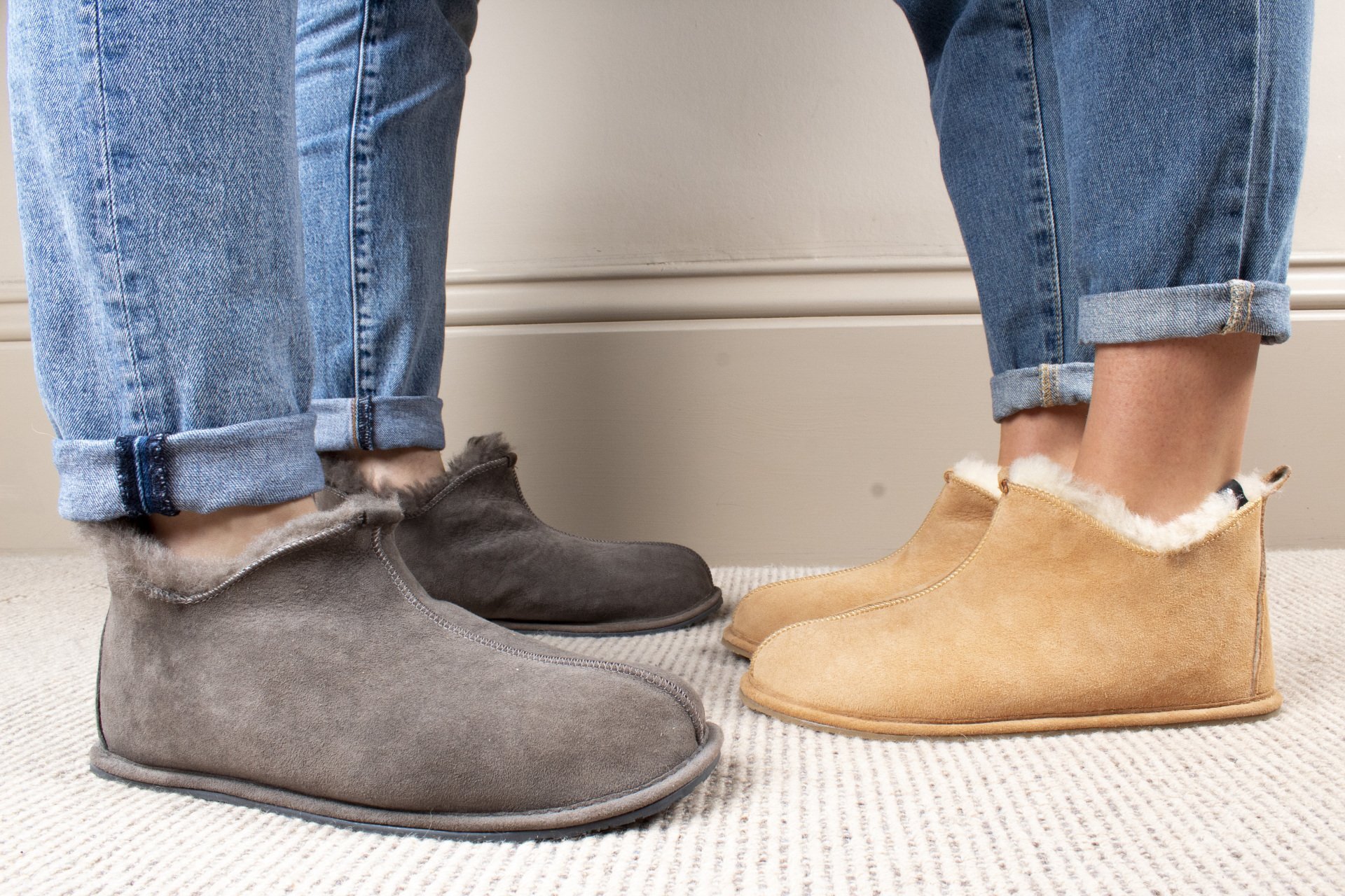 Mens Santa Grey Slippers