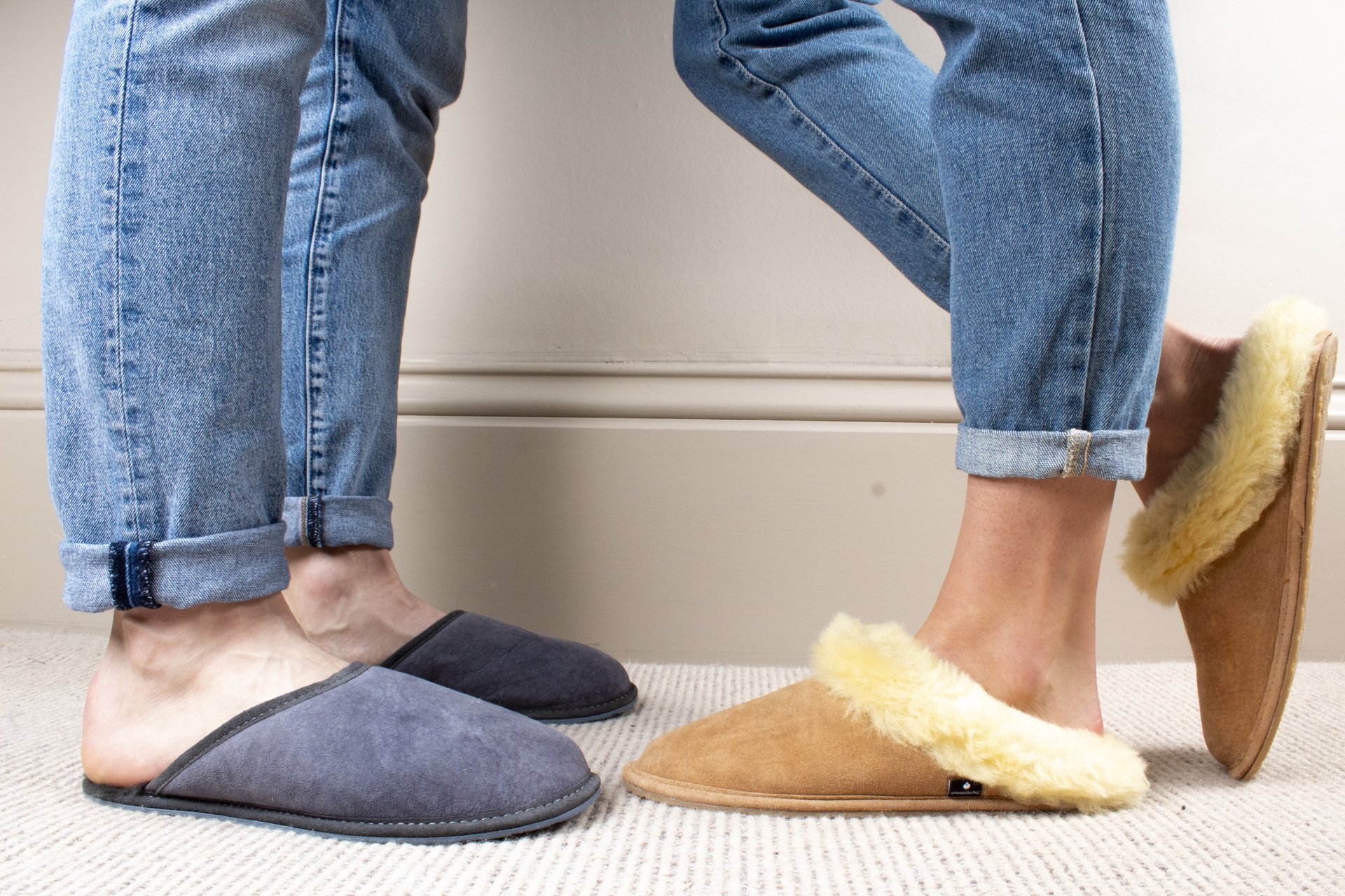 Mens Joseph Grey Slippers