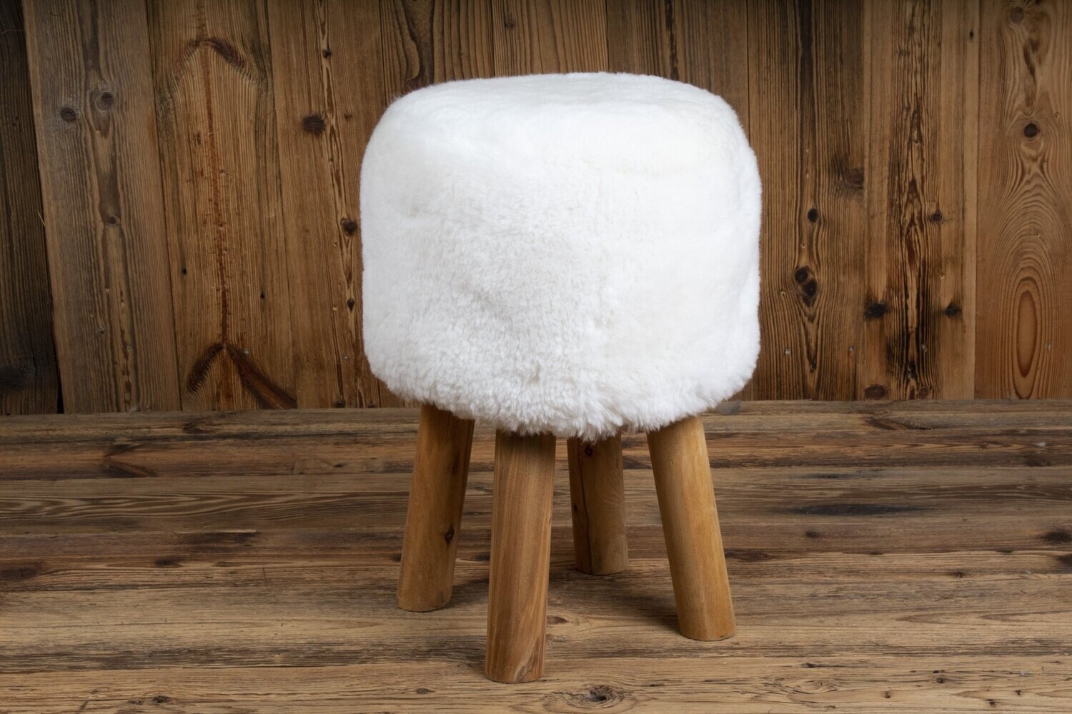 ShortWool Sheepskin stool 'white'