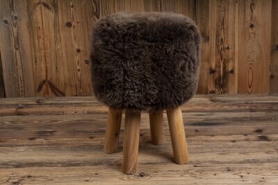 Rare British Sheepskin stool  'brown' Rare British Sheepskin stool  'brown'