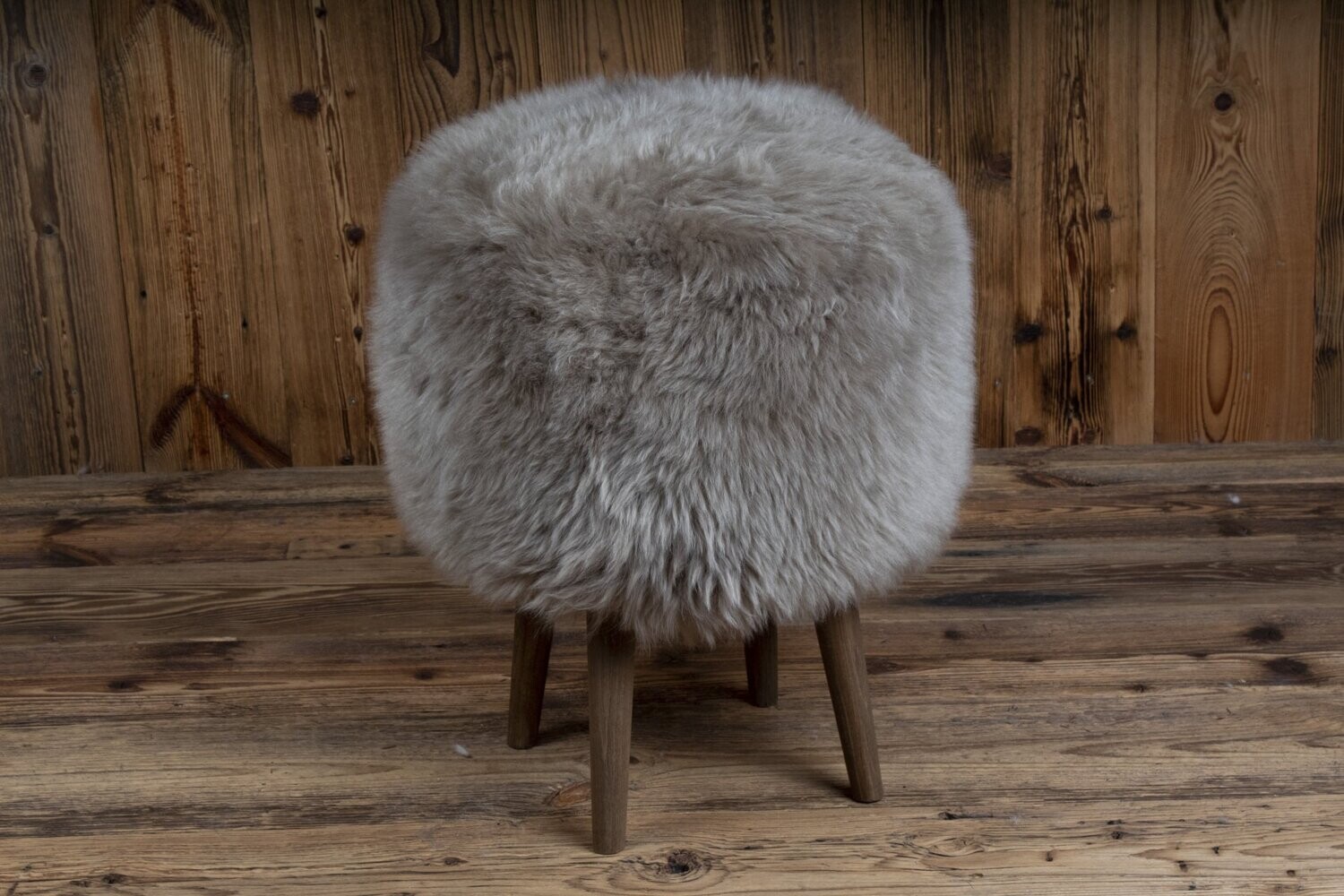 British Sheepskin Classic Footstool 'mink'