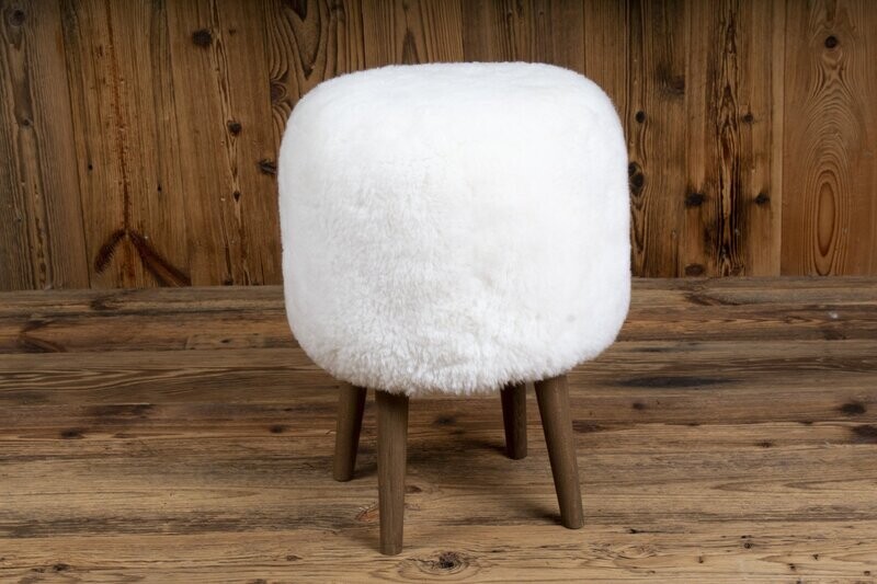 ShortWool Sheepskin Classic Stool 'white'