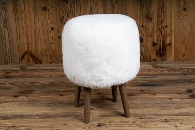 ShortWool Sheepskin Classic Stool 'white'