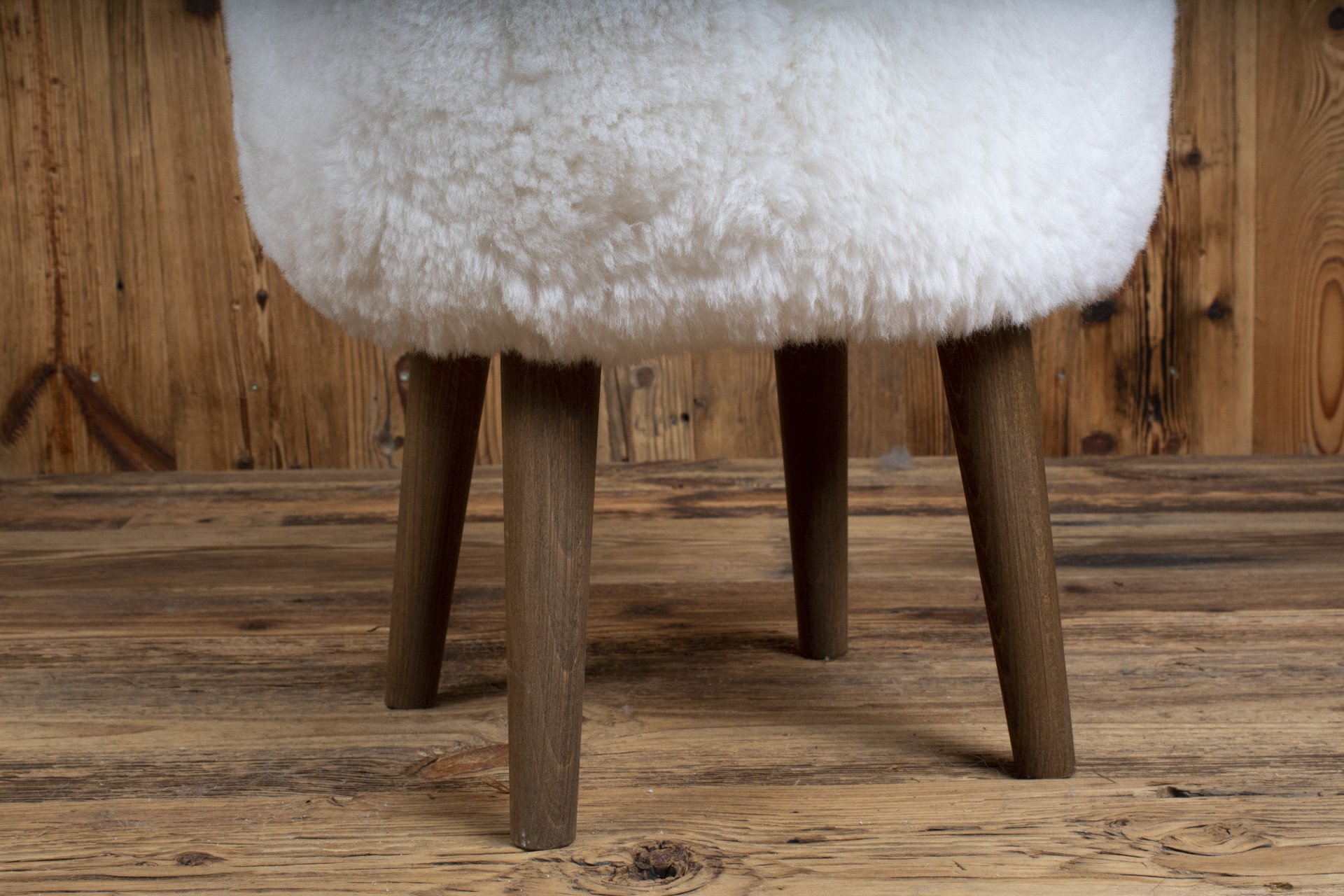 ShortWool Sheepskin Classic Stool 'white'