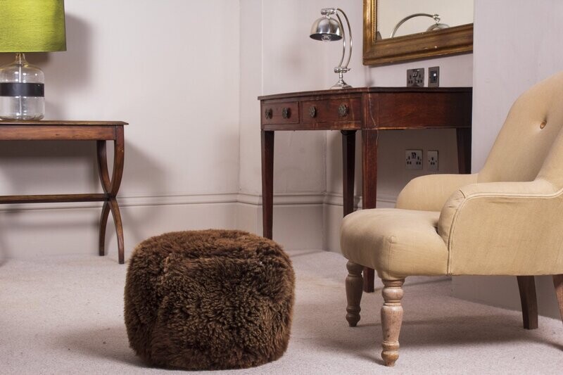 Rare Colour Sheepskin Pouffe