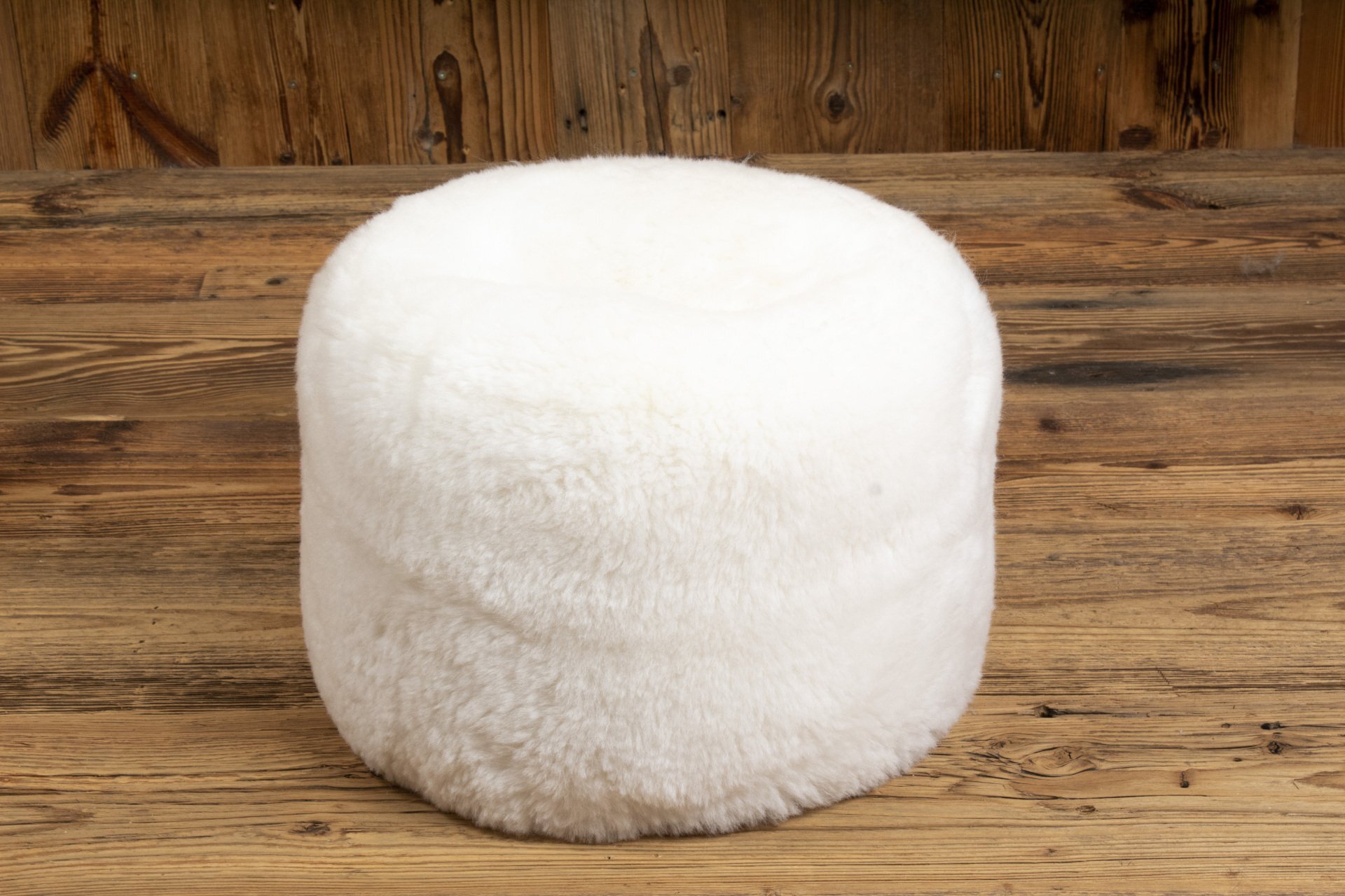 Short-Wool British Sheepskin Pouffe