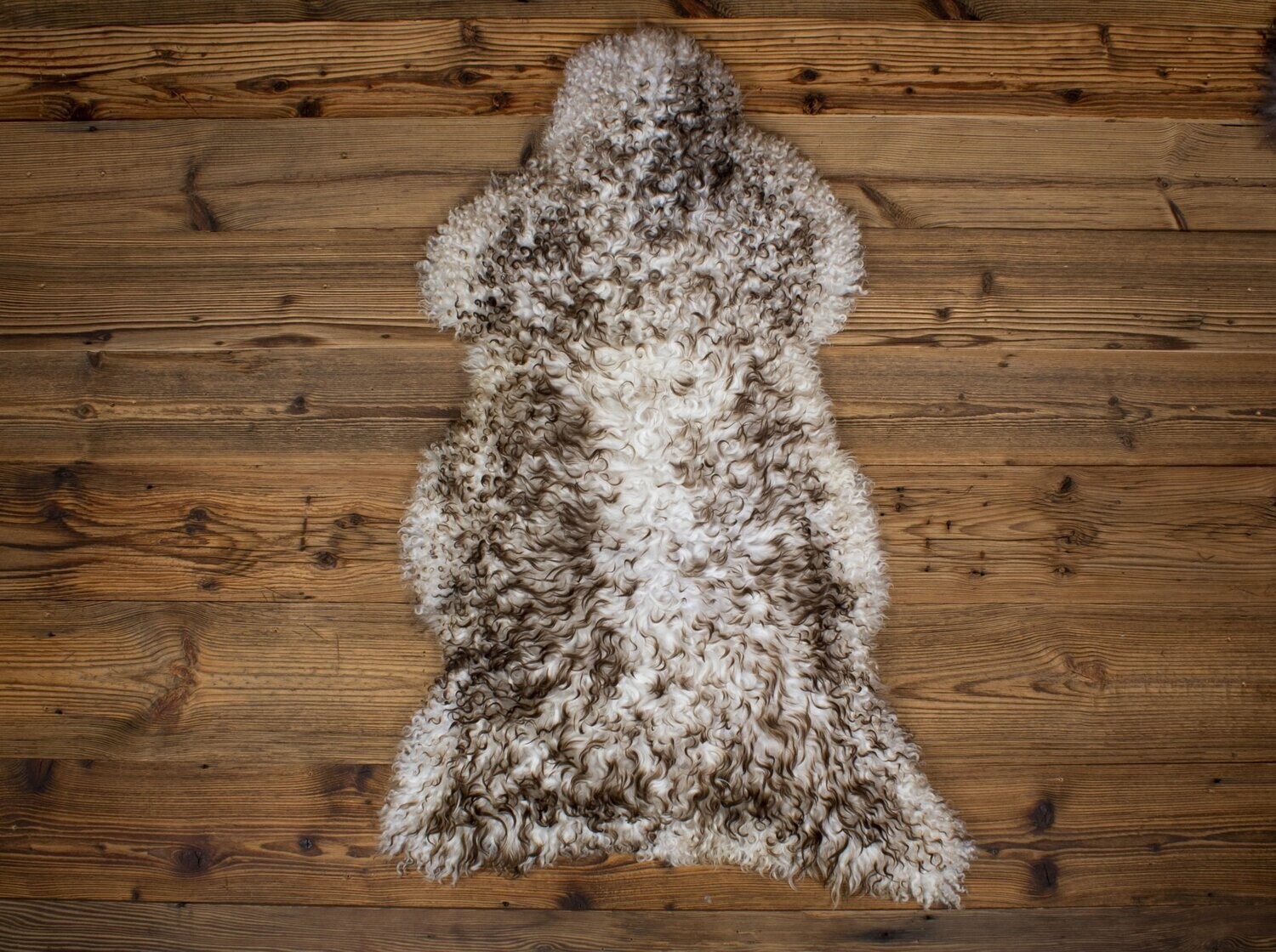 White&Brown Gotland Sheepskin #1