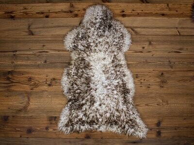 White&Brown Gotland Sheepskin #1