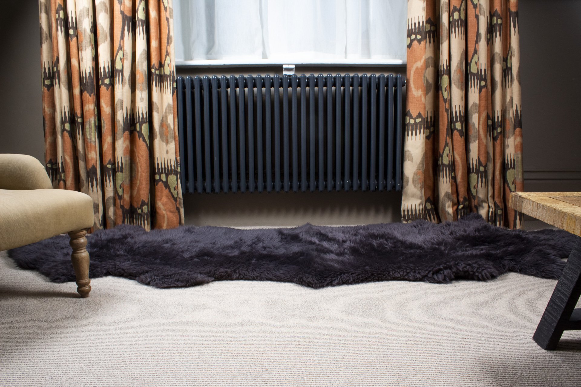 Double British Sheepskin ‘Anthracite’