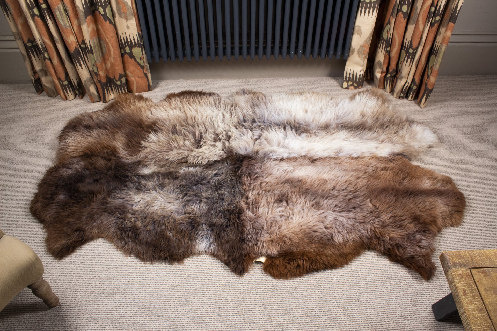 Quad British Sheepskin ‘rare brown’