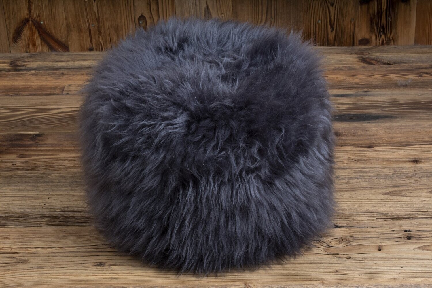 British Sheepskin Pouffe, Colour Option:: Anthracite