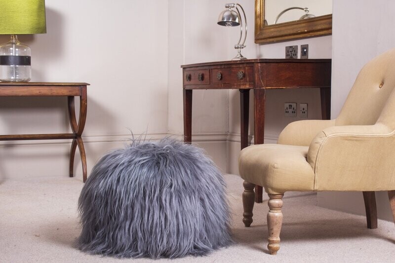 Icelandic Sheepskin Pouffe