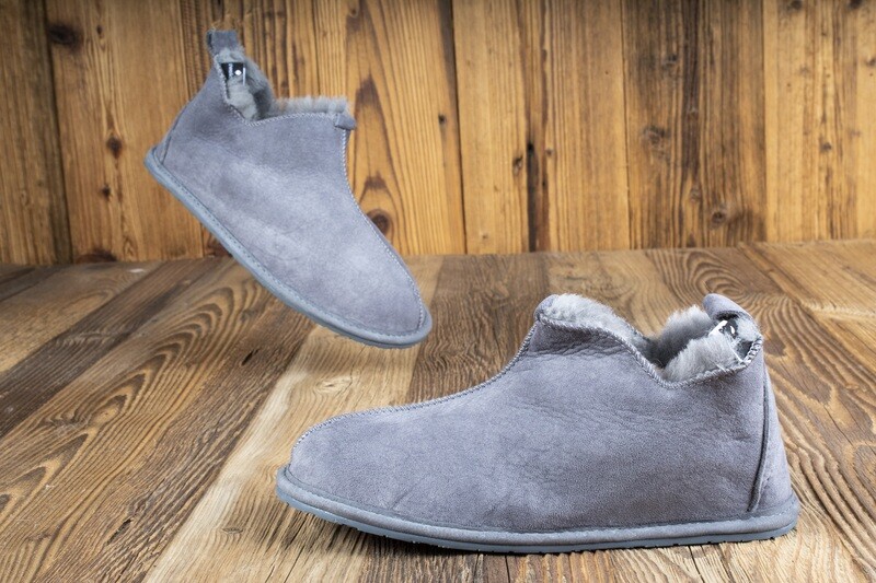 Womens Santa Grey Slippers