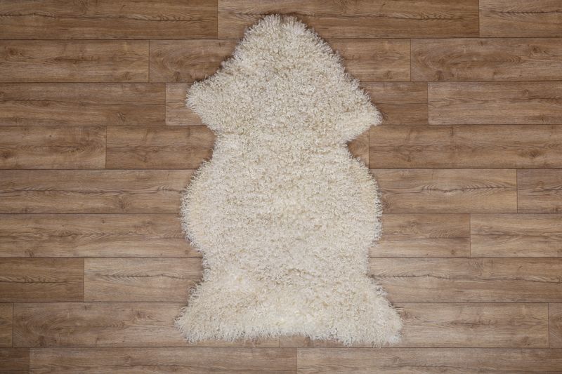 White Leicester Longwool Sheepskin #1
