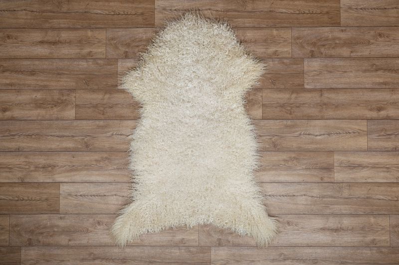 White Leicester Longwool Sheepskin #2