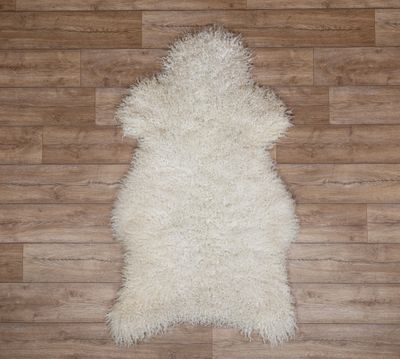 White Leicester Longwool Sheepskin #3