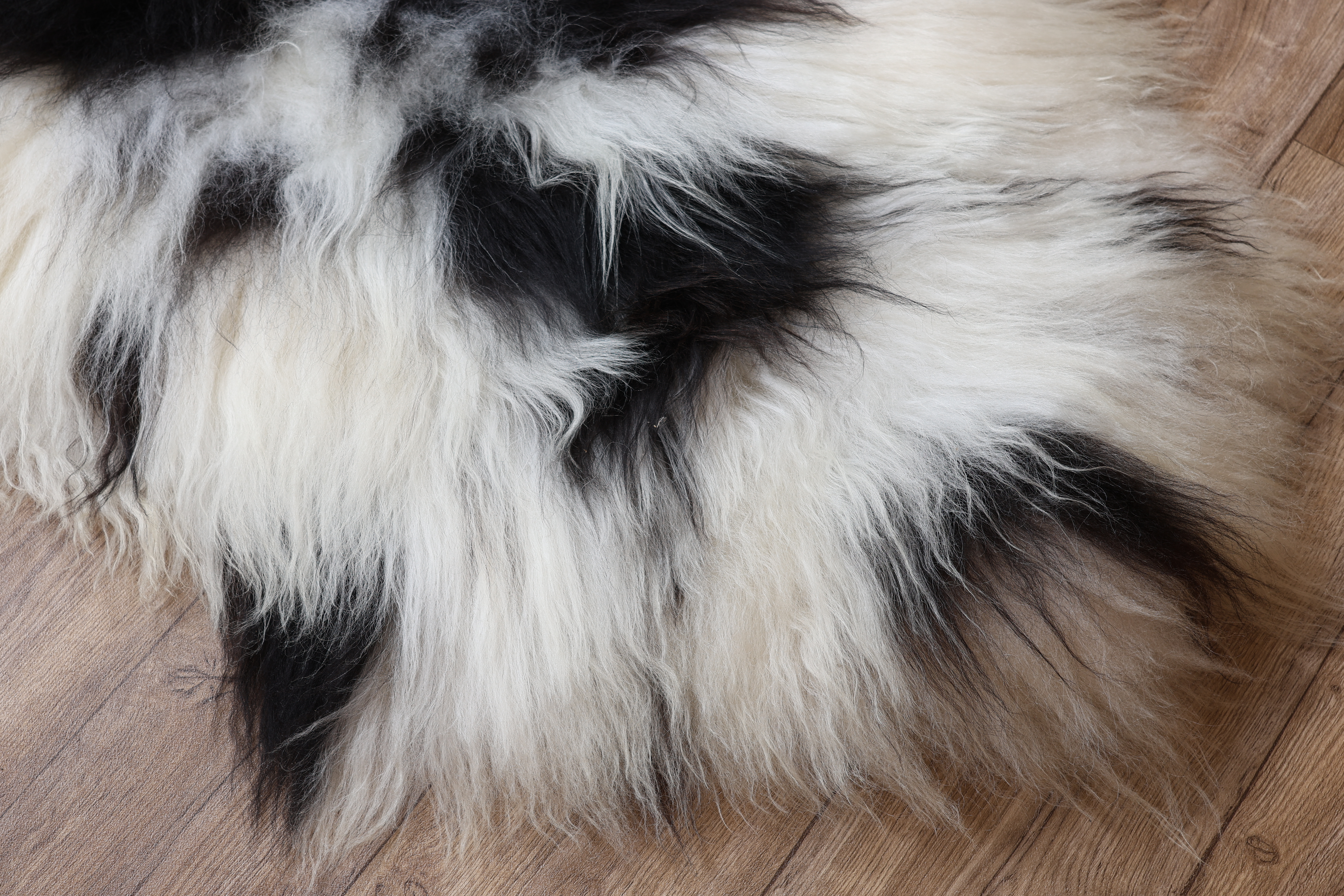 Natural Black&White Icelandic Sheepskin #17