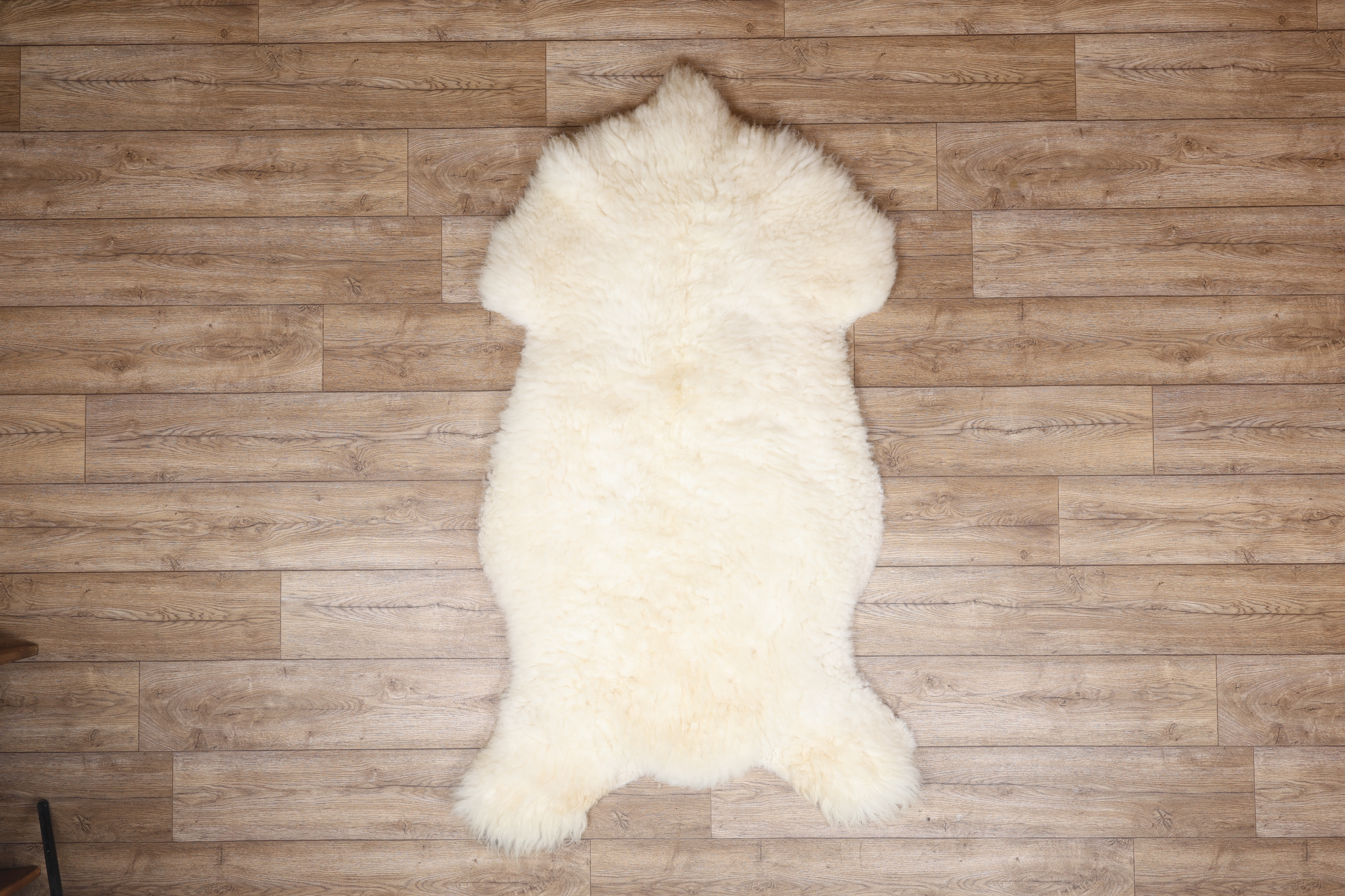 Natural White Sheepskin Rug #3