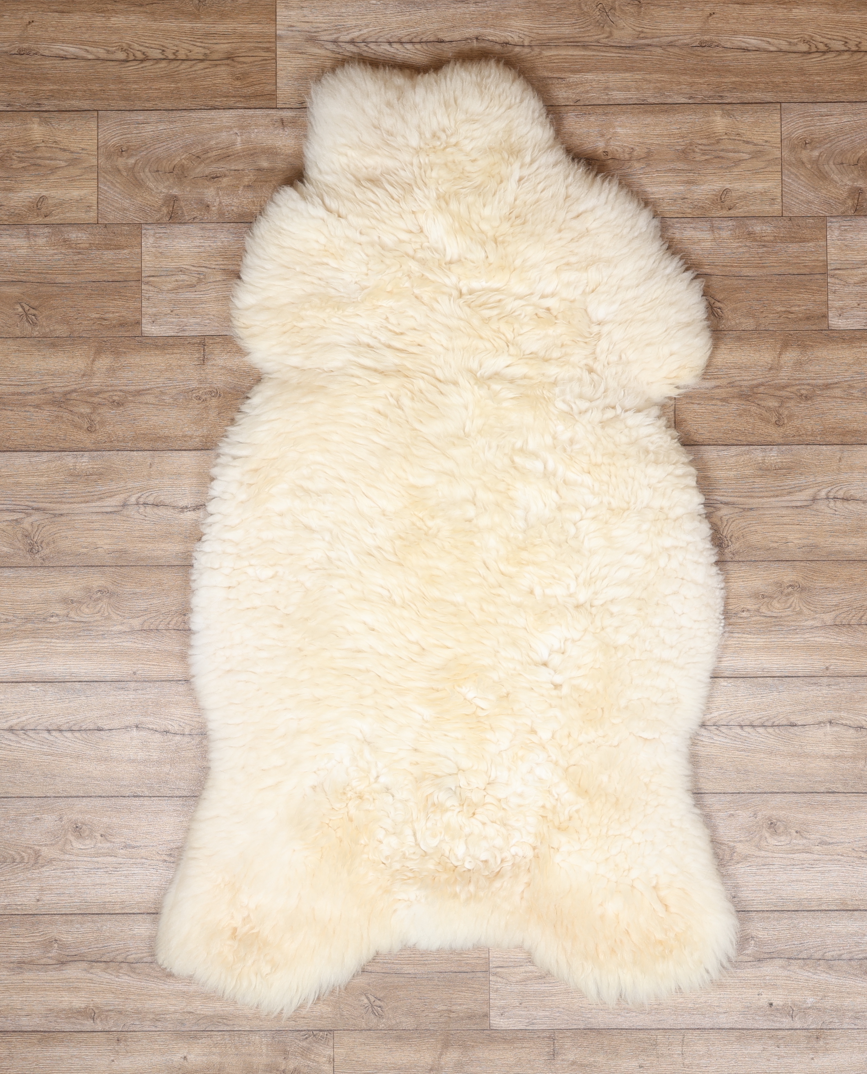 Natural White Sheepskin Rug #1