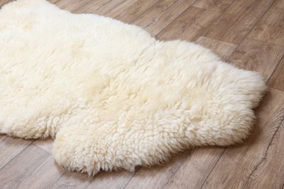 Natural White Sheepskin Rug #1