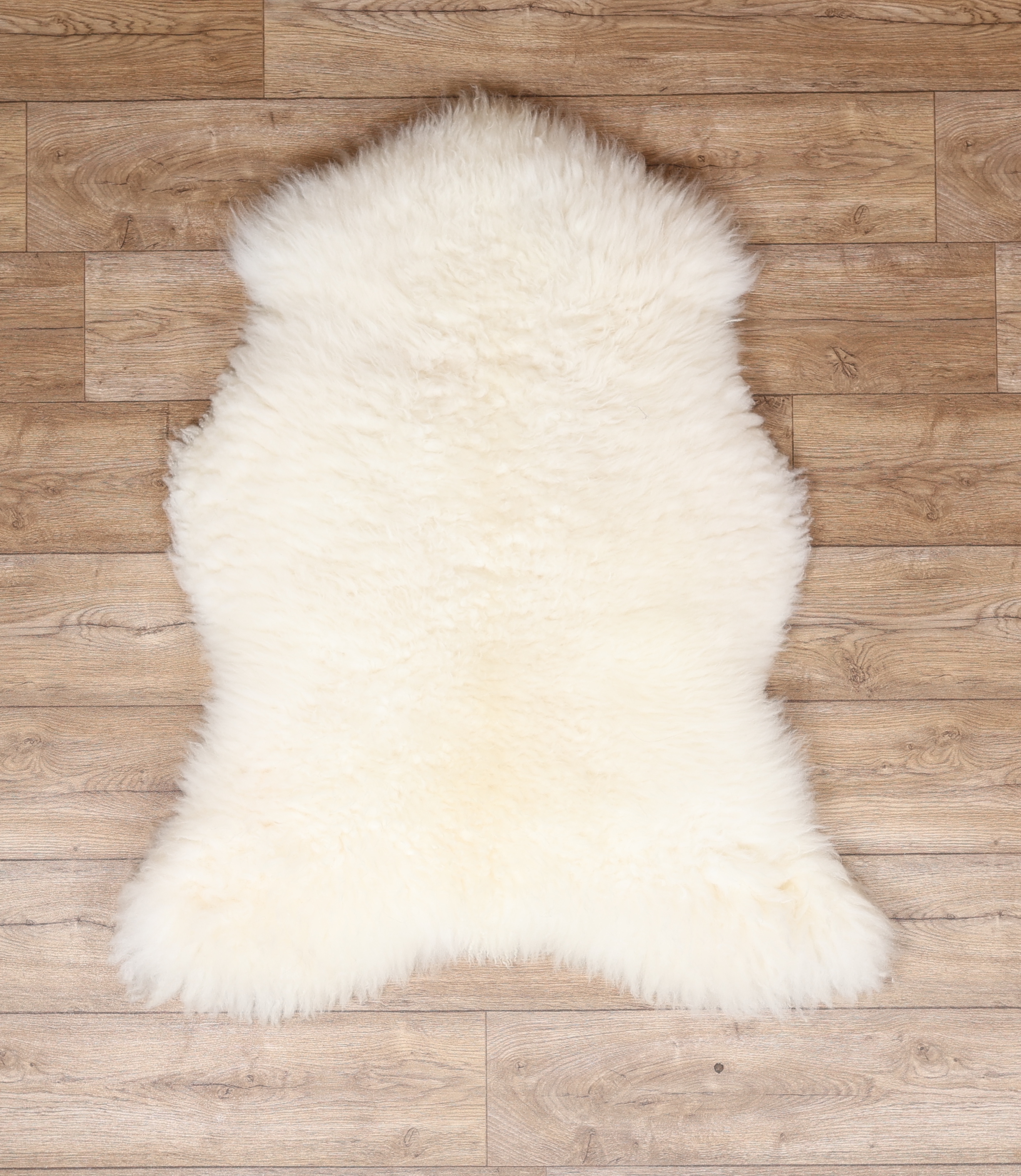 Natural White Sheepskin Rug #4