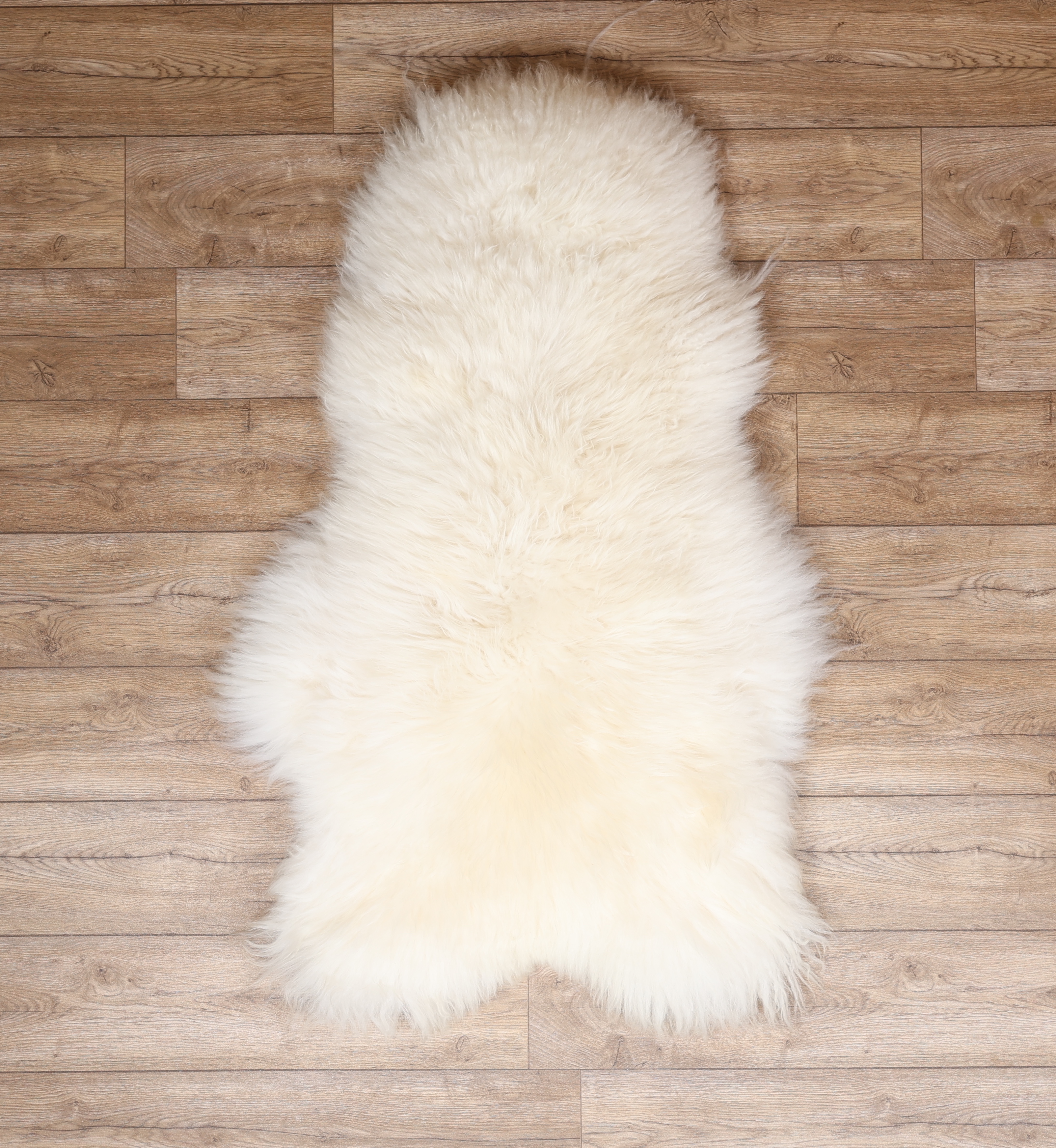 Natural White Sheepskin Rug #7