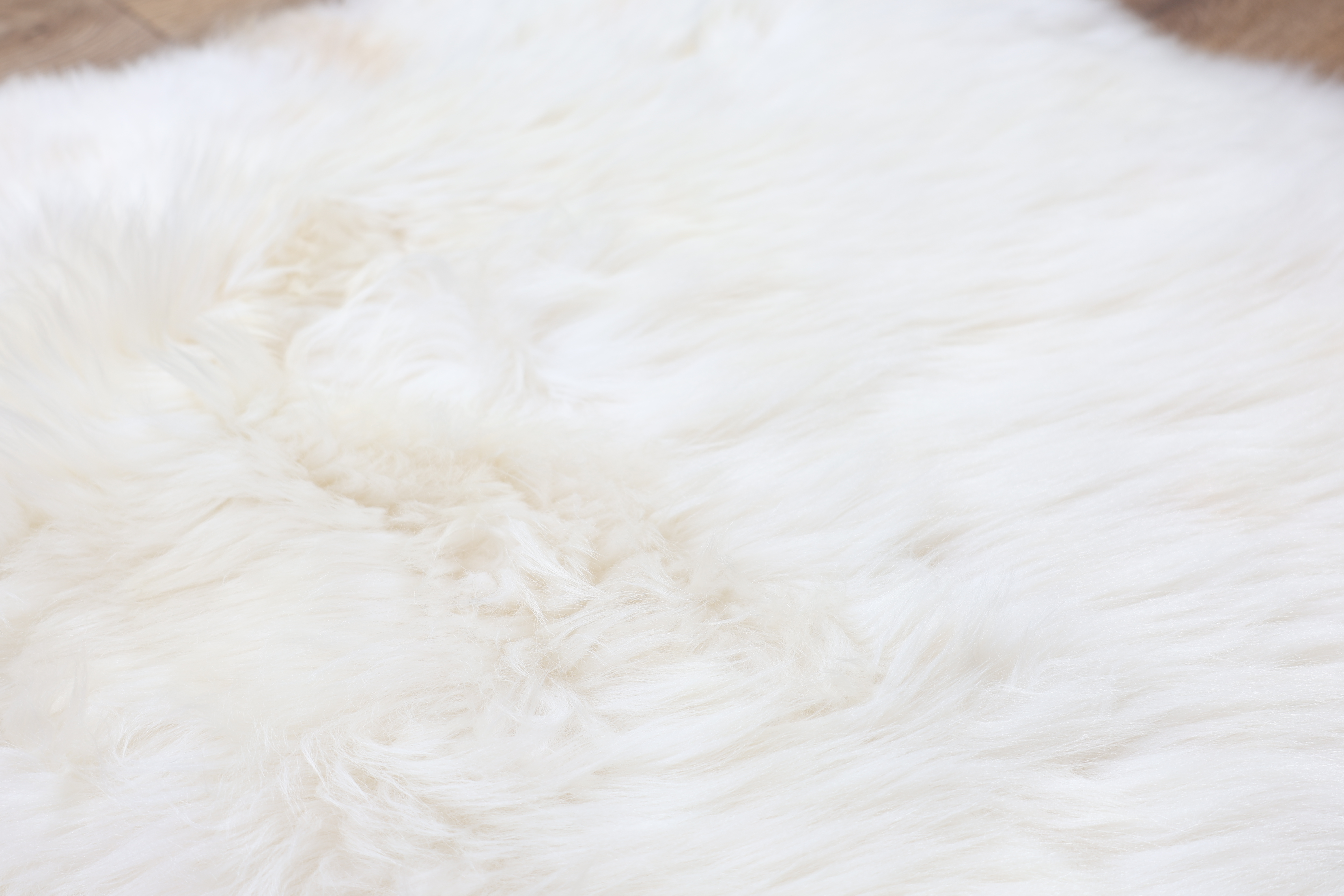 Natural White Sheepskin Rug #11