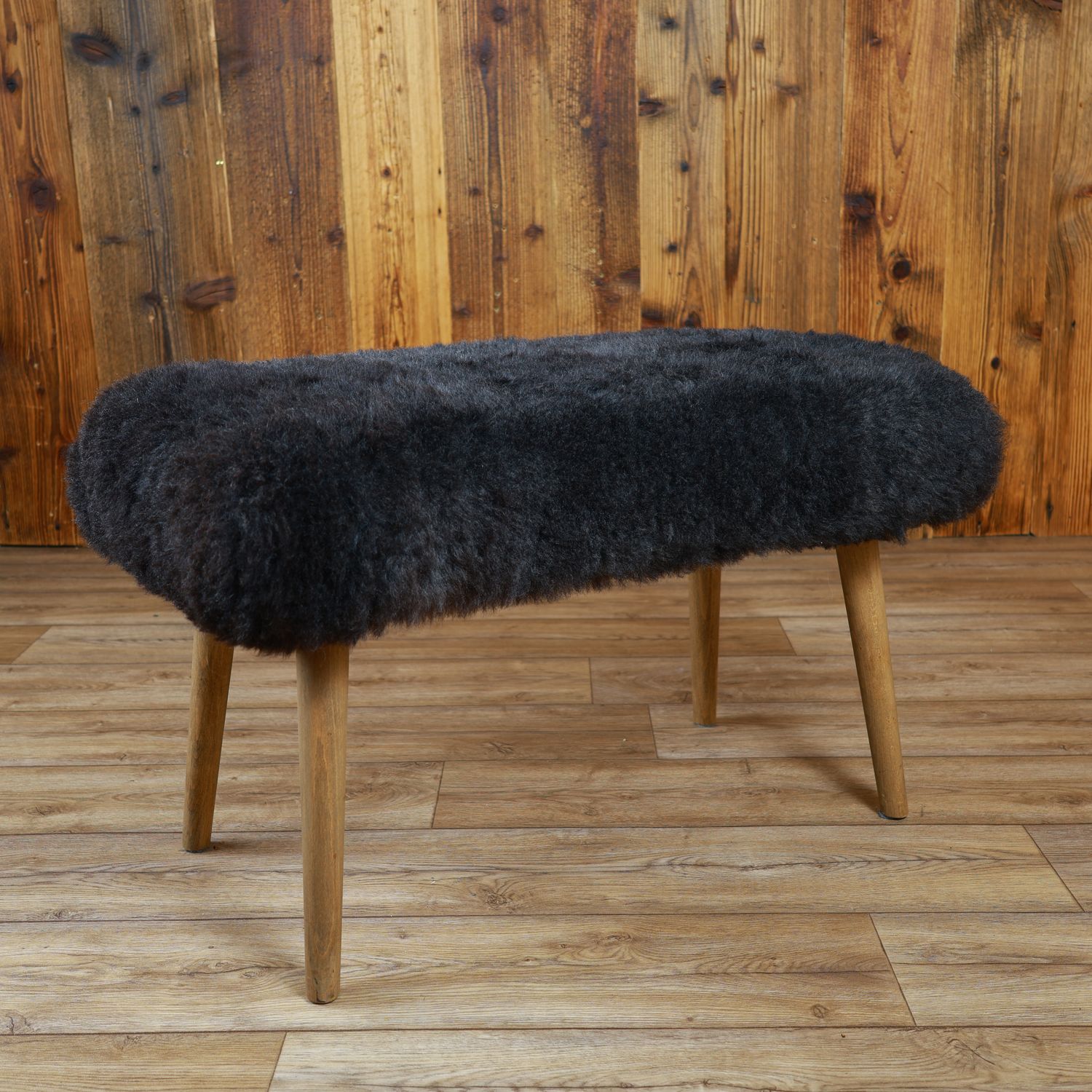 Sheepskin Bench | Sheared Black | Small