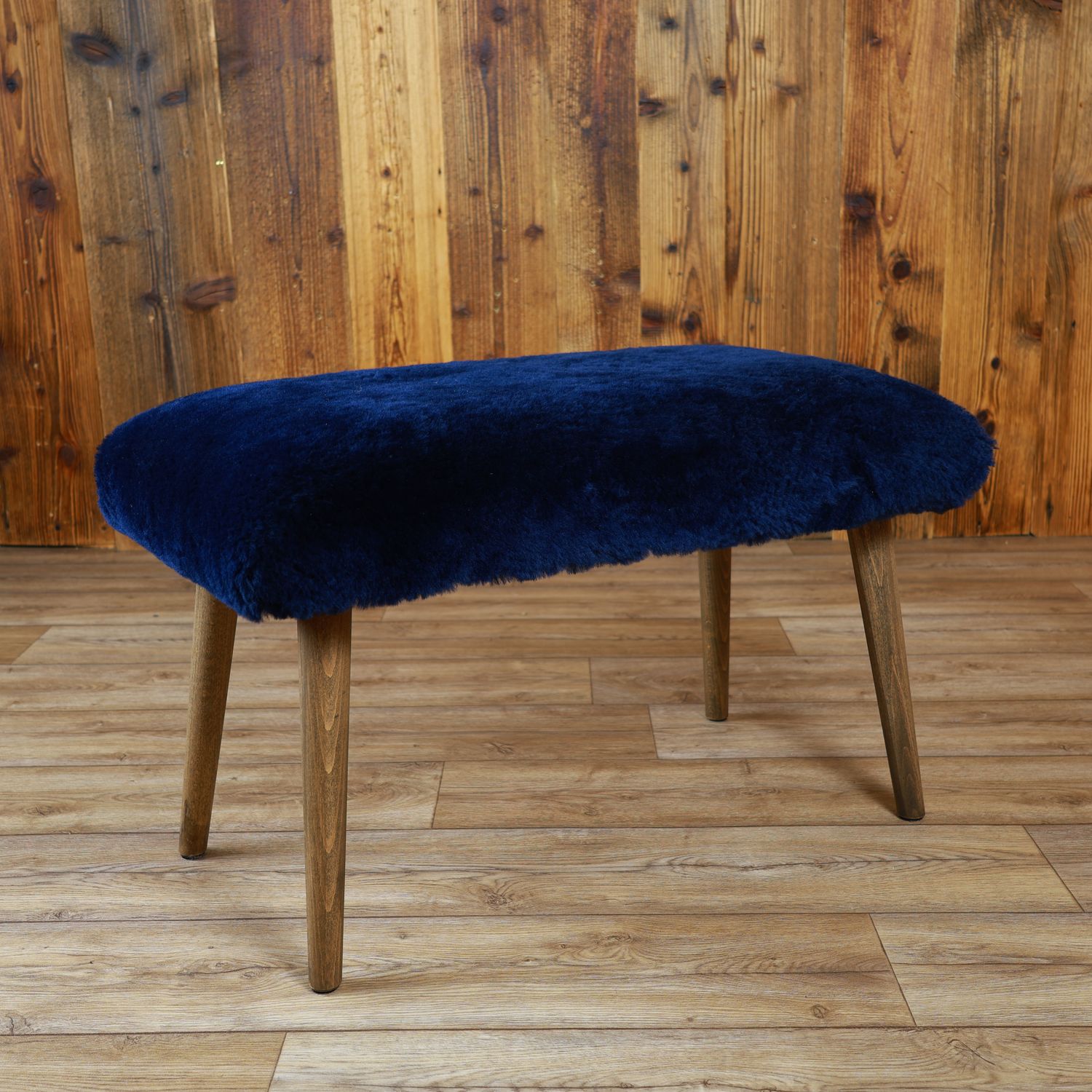 Sheepskin Bench | Sheared Navy | Small