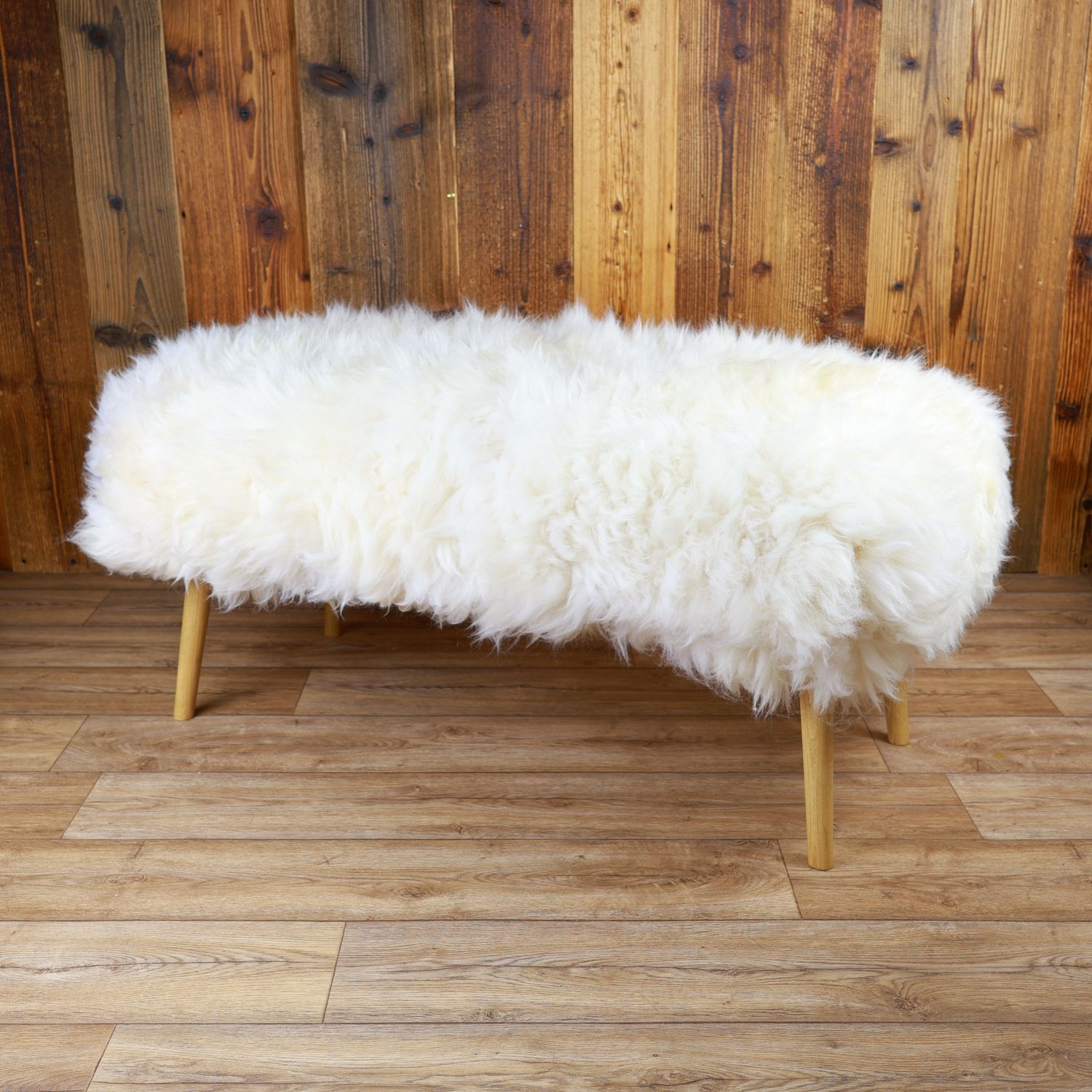 Sheepskin Bench | British White | Large