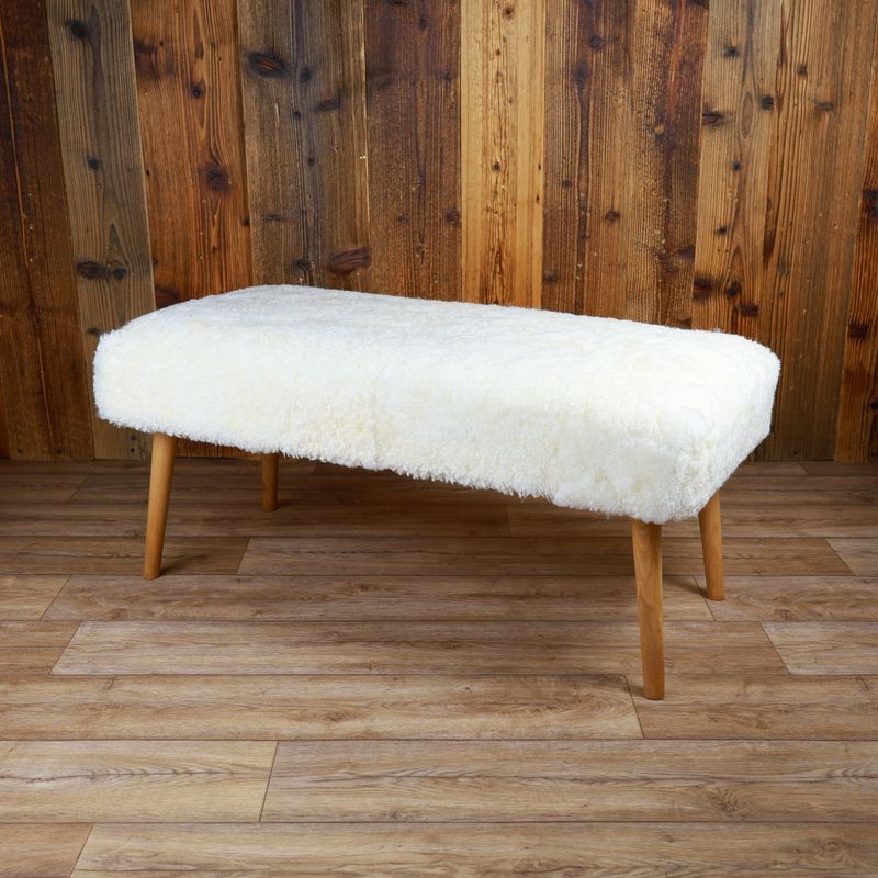 Sheepskin Bench | Shearling White | Large