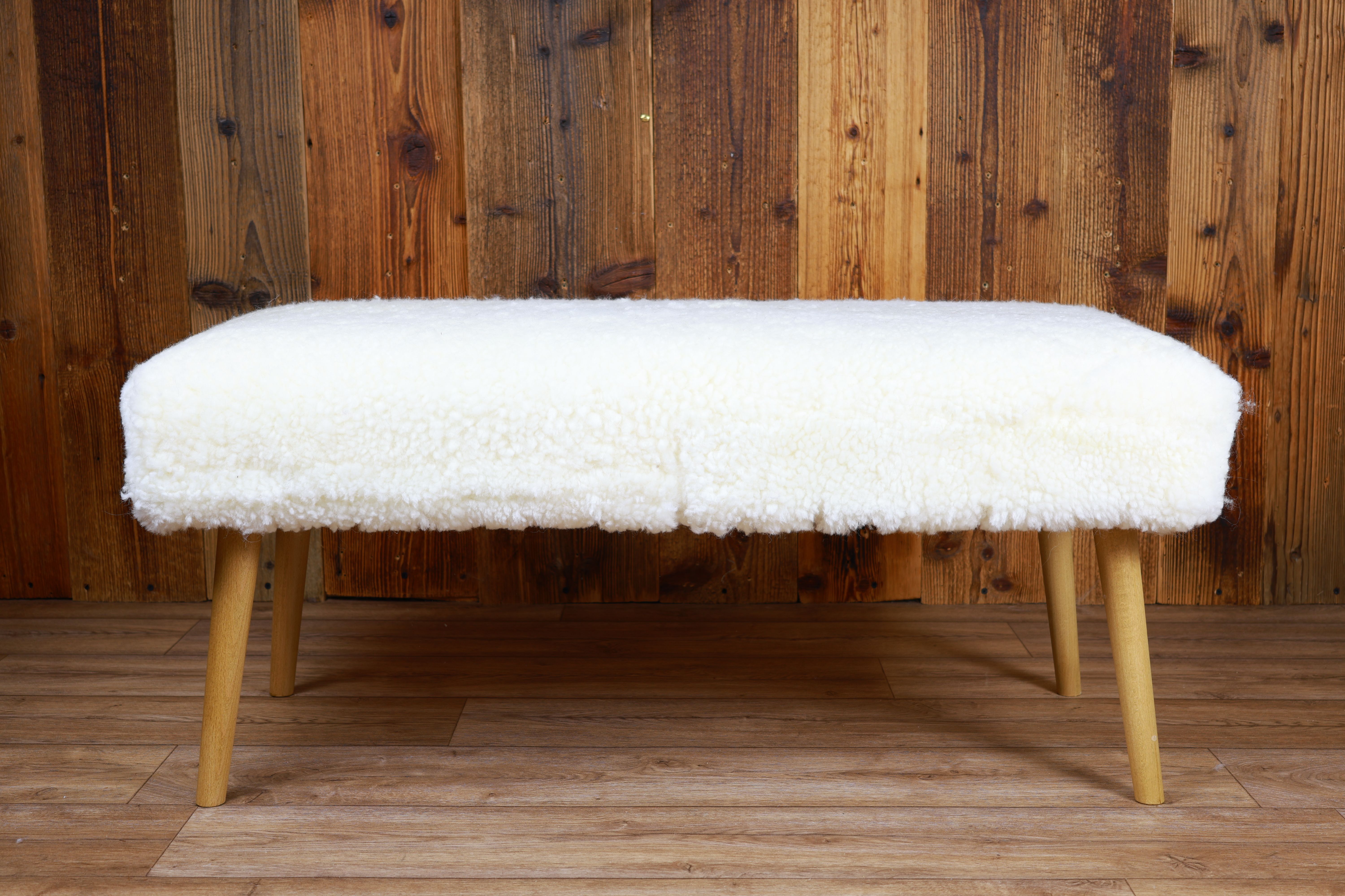 Sheepskin Bench | Shearling White | Large