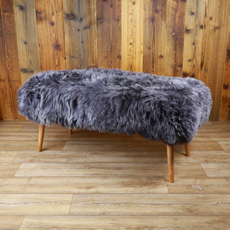 Sheepskin Bench | British Anthracite | Large