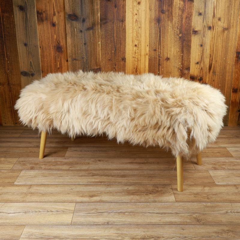 Sheepskin Bench | British Cappuccino | Large