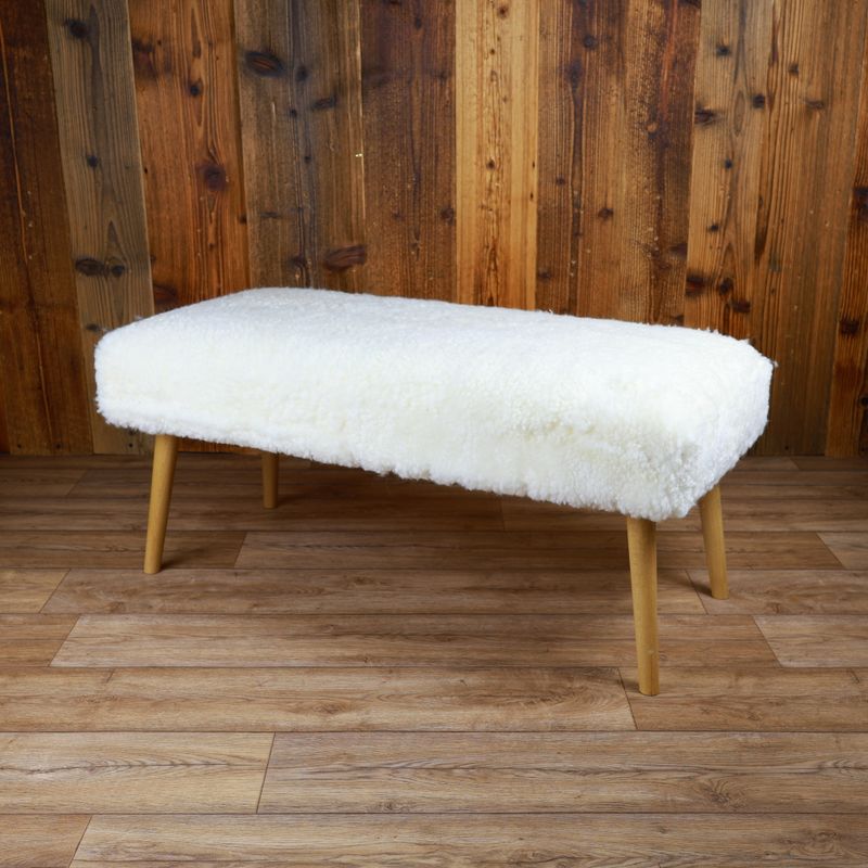Sheepskin Bench | Shearling White | Large
